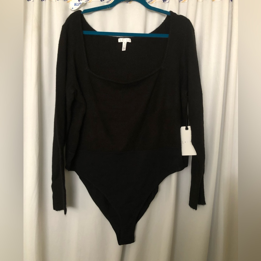 NWT Leith Bodysuit Sweater Square Neck 3X